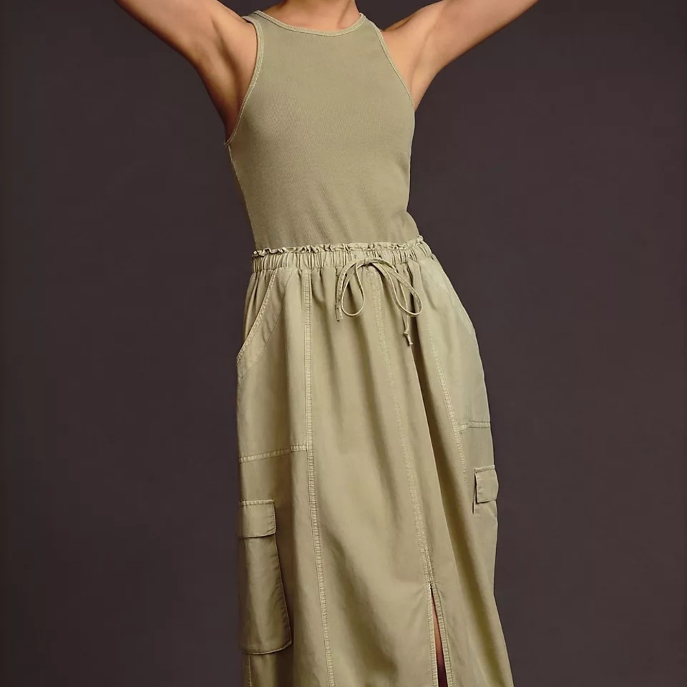 Anthropologie Daily Practice high – neck tank twofer Dress S